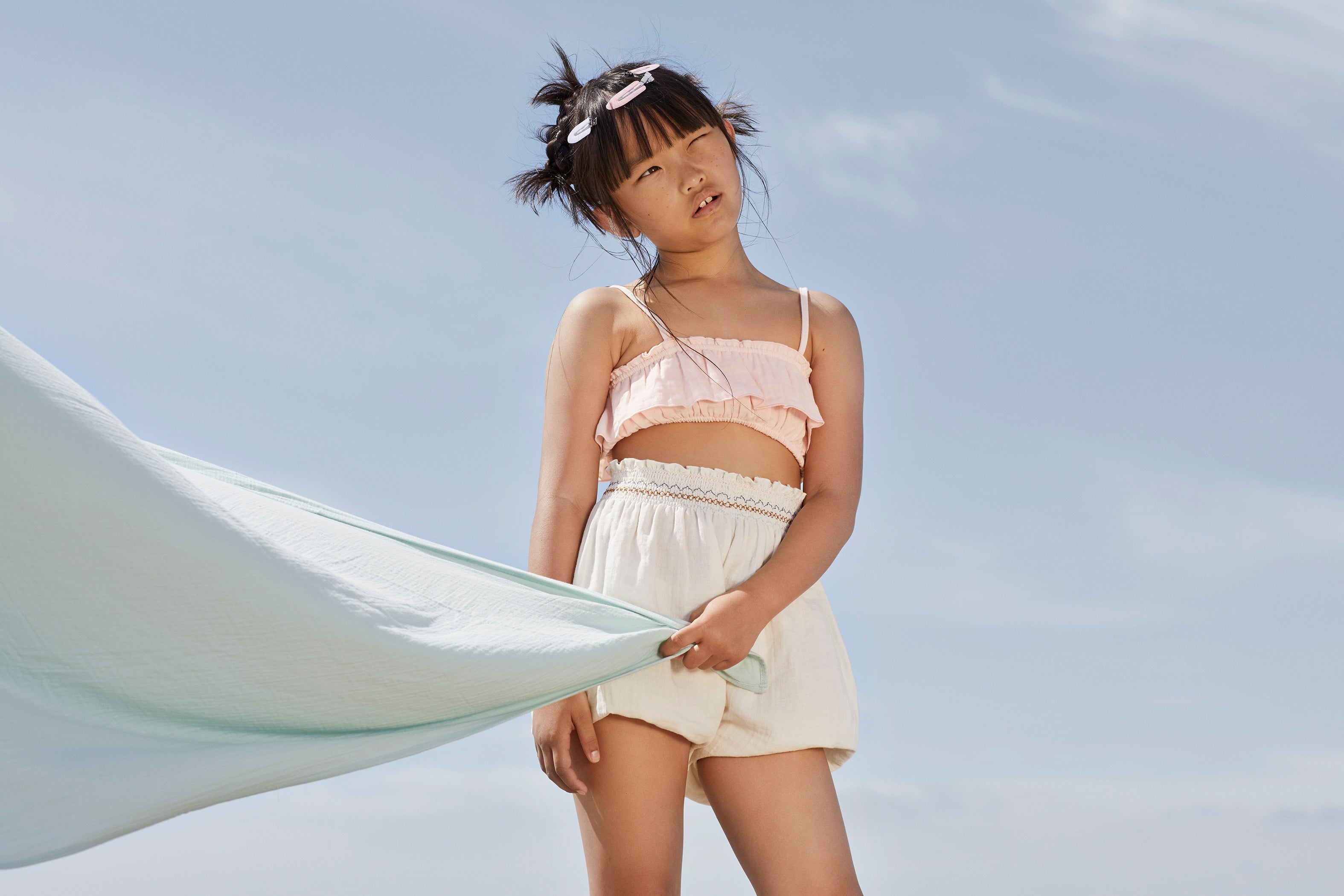 Liilu Smocked Bloomer Bottom Cru Natural | Organic Cotton | BIEN BIEN www.bienbienshop.com