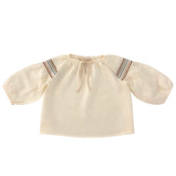 Liilu Sofia Baby & Kid's Folk Blouse Milk Organic Cotton | BIEN BIEN www.bienbienshop.com