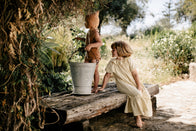 Liilu Clara Baby & Kid's Maxi Dress Honey Organic Cotton | BIEN BIEN www.bienbienshop.com