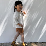 Liilu Chevron Knit Baby & Kid's Shorts Terracotta Organic | BIEN BIEN www.bienbienshop.com