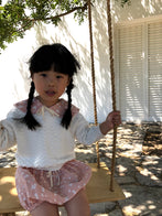 Liilu Chevron Knit Baby & Kid's Sweater Milk Ivory Organic | BIEN BIEN www.bienbienshop.com