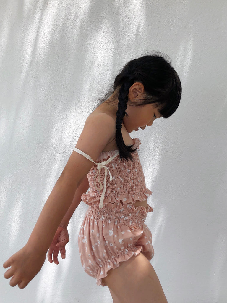 Liilu Baby & Kid Smocked Tank Top Flower Petal Organic | BIEN BIEN www.bienbienshop.com