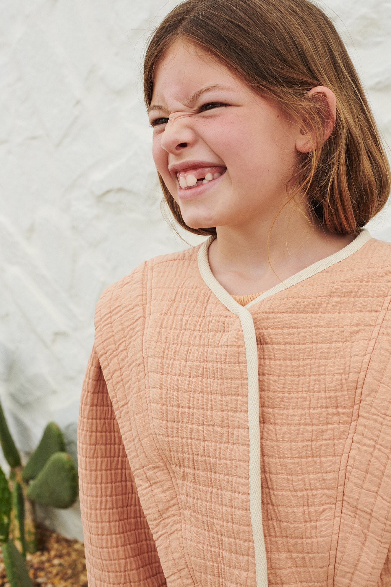 NEW LiiLU Quilted Fiona Puff Kid's Jacket Apricot Cream | BIEN BIEN bienbienshop.com