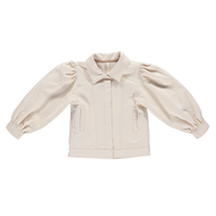 NEW LiiLU Denim Petra Puff Sleeve Kid's Jacket Ecru | BIEN BIEN bienbienshop.com