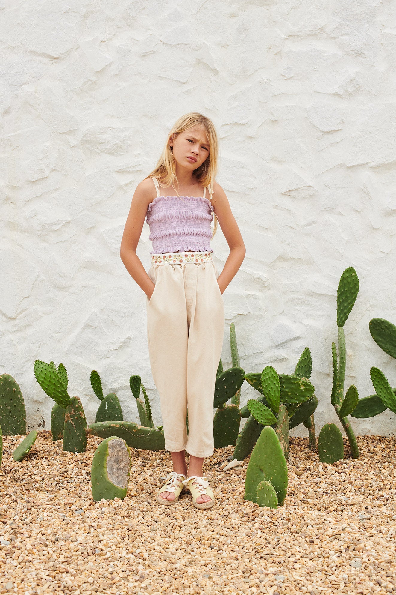 NEW LiiLU Kid's Pull-On Jean Pant Ecru Natural Off-White  BIEN BIEN bienbienshop.com