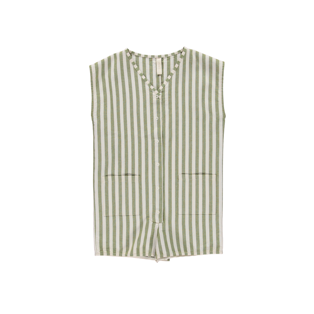 NEW LiiLU Felix Kid's Sleeveless Short Jumpsuit Olive Stripe  BIEN BIEN bienbienshop.com