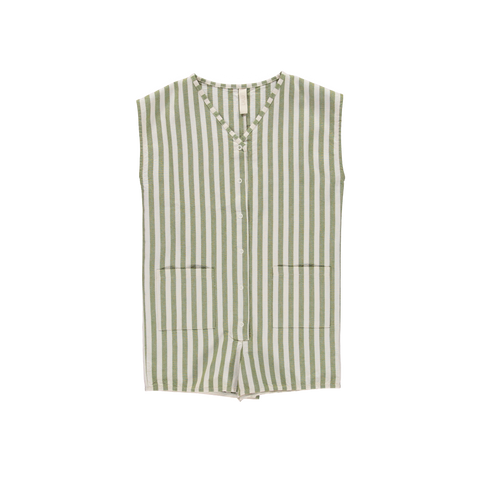 NEW LiiLU Felix Kid's Sleeveless Short Jumpsuit Olive Stripe  BIEN BIEN bienbienshop.com
