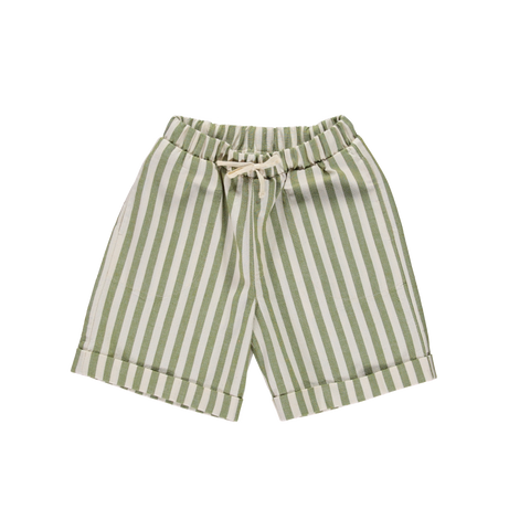 NEW LiiLU Kid's Pull-On Bermuda Short Olive Stripe  BIEN BIEN bienbienshop.com