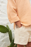 NEW LiiLU Kid's Pull-On Jean Shorts Ecru Natural Off-White  BIEN BIEN