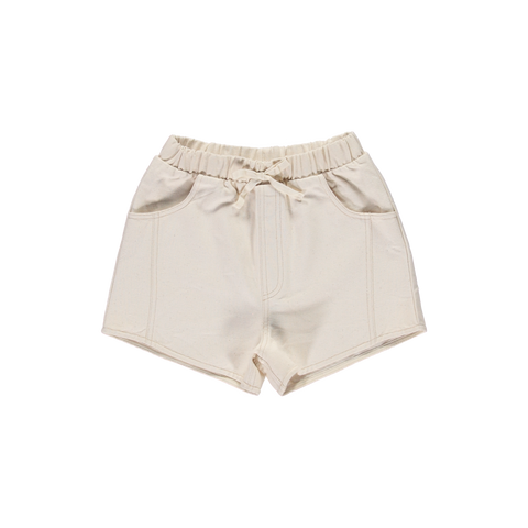 NEW LiiLU Kid's Pull-On Jean Shorts Ecru Natural Off-White  BIEN BIEN