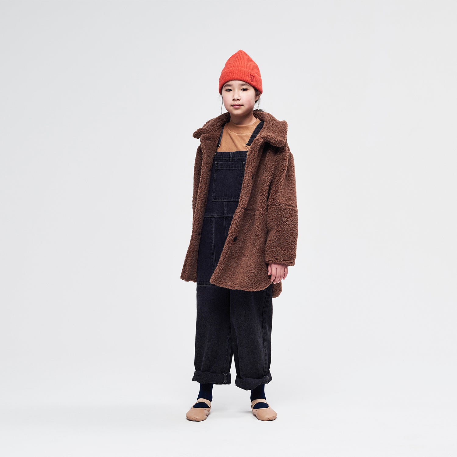 NEW Main Story UK Kid's Long Sleeve Rib Top Walnut | BIEN BIEN bienbienshop.com