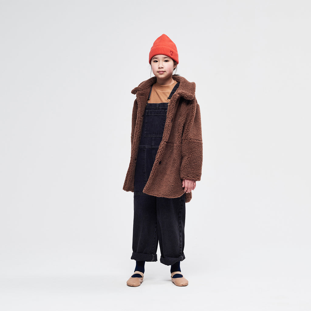 NEW Main Story UK Kid's Long Sleeve Rib Top Walnut | BIEN BIEN bienbienshop.com