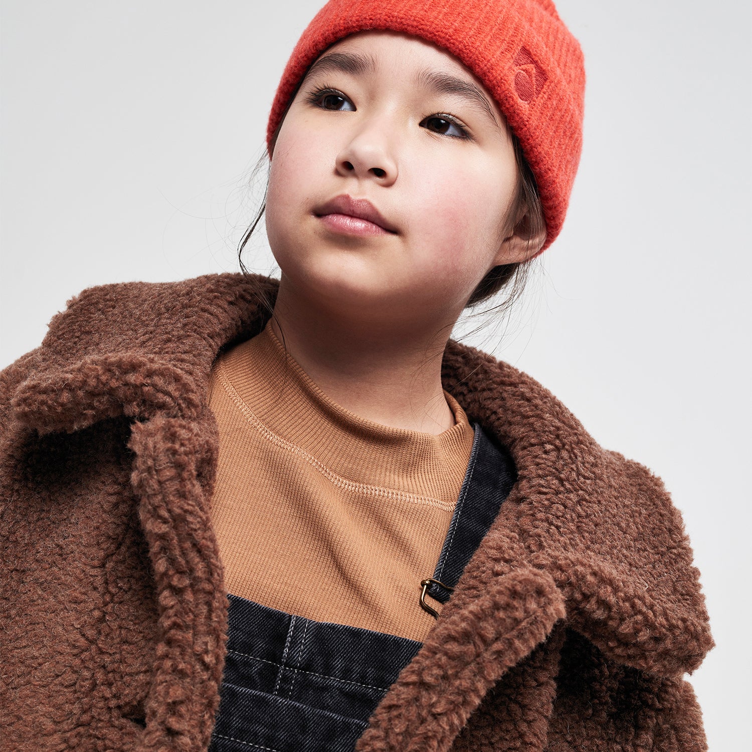 NEW Main Story UK Kid's Long Sleeve Rib Top Walnut | BIEN BIEN bienbienshop.com