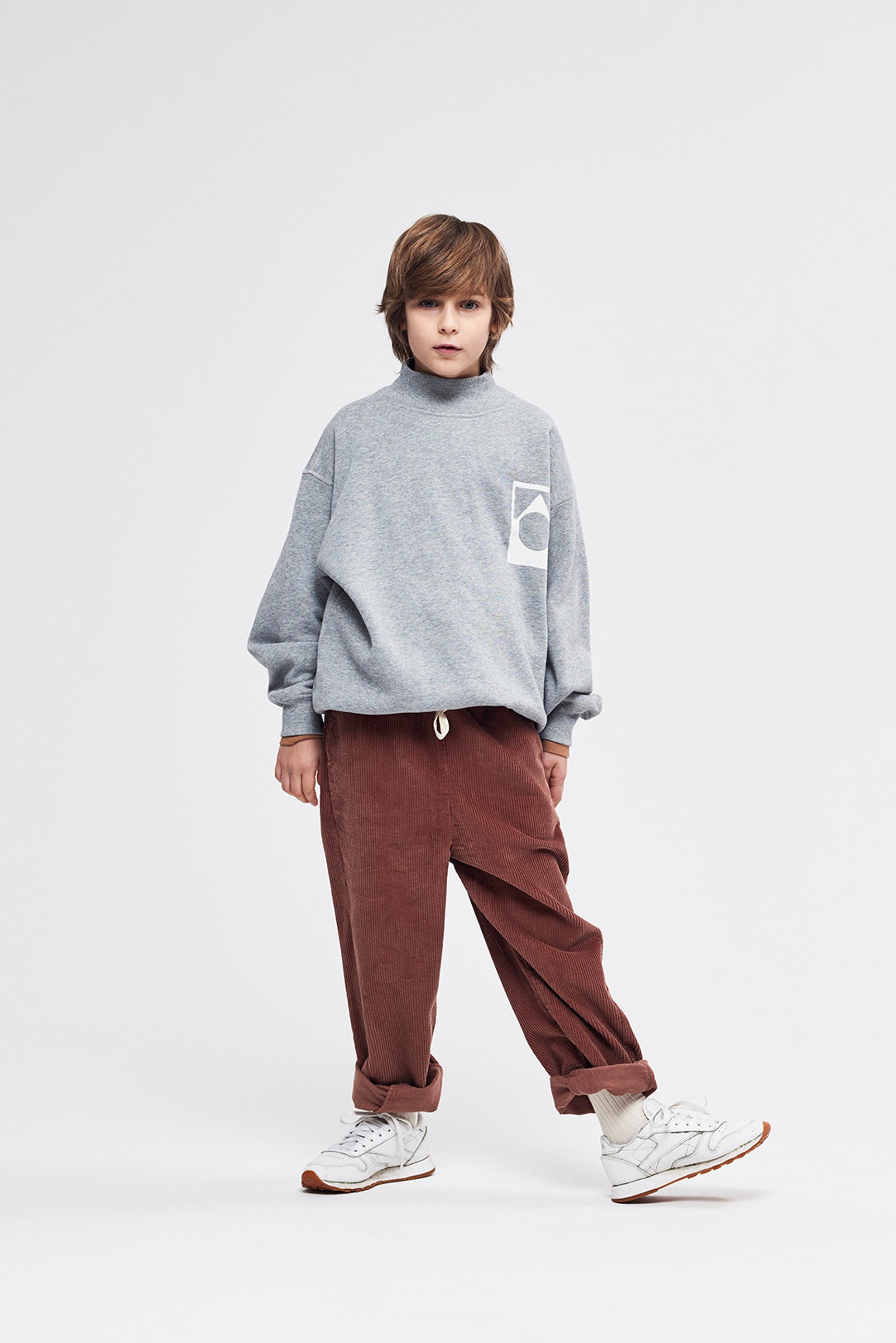 NEW Main Story UK Kid's Funnel Sweatshirt Heather Grey Marl | BIEN BIEN bienbienshop.com