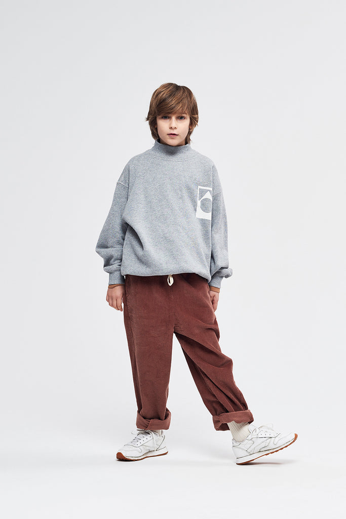 NEW Main Story UK Kid's Funnel Sweatshirt Heather Grey Marl | BIEN BIEN bienbienshop.com