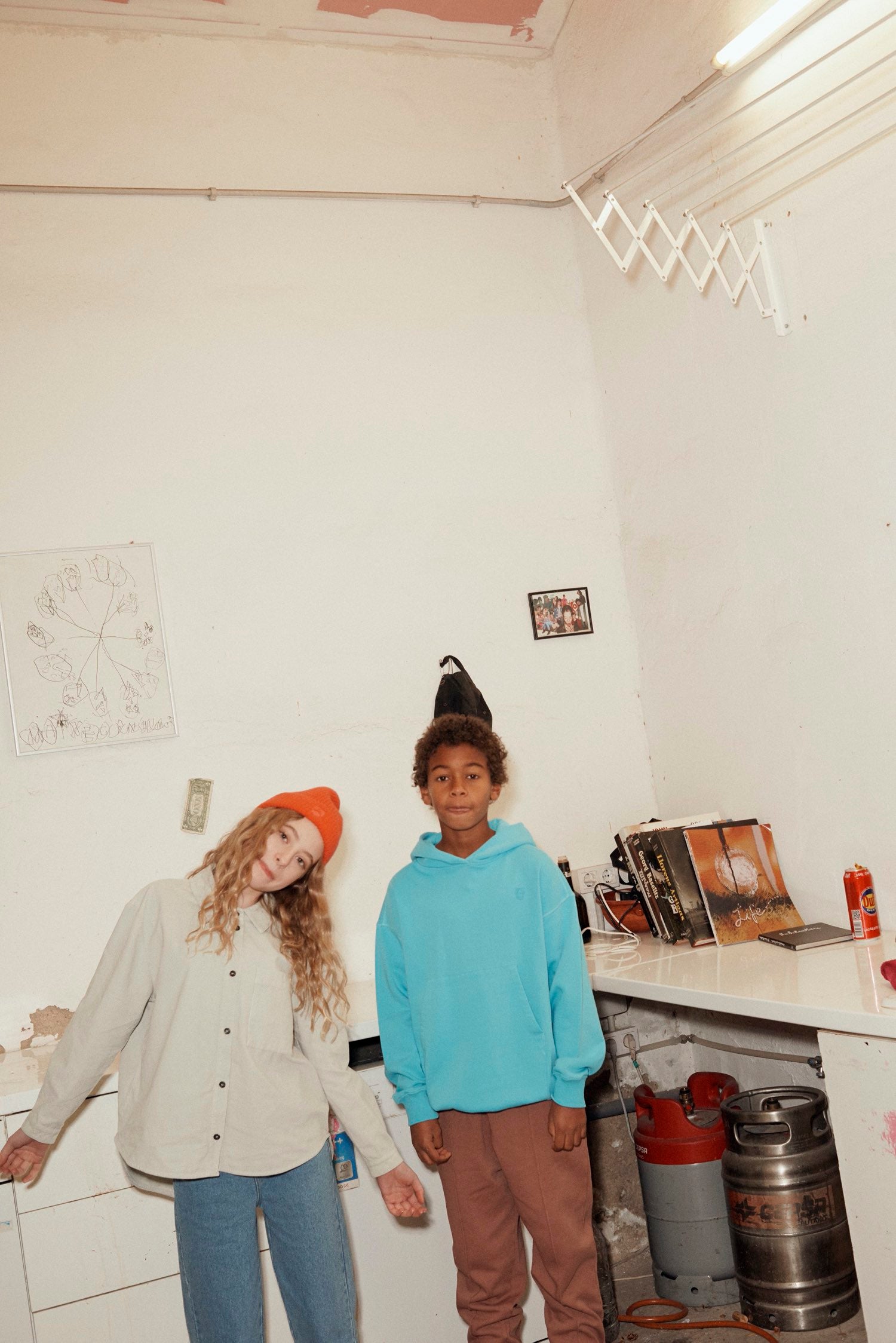 Main Story UK Kid Buttondown Corduroy Shirt Silver Birch | BIEN BIEN bienbienshop.com