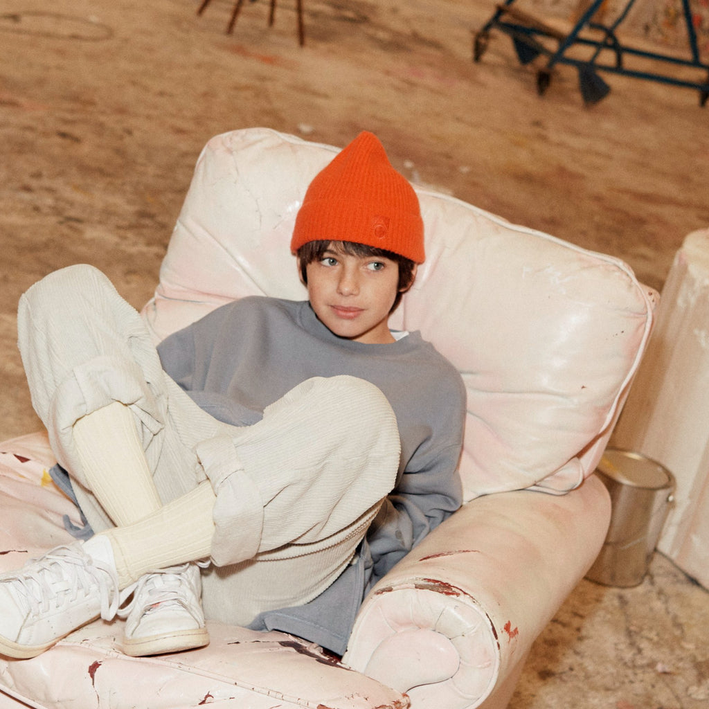 NEW Main Story UK Kids Corduroy Barrel Pant Silver Birch | BIEN BIEN bienbienshop.com