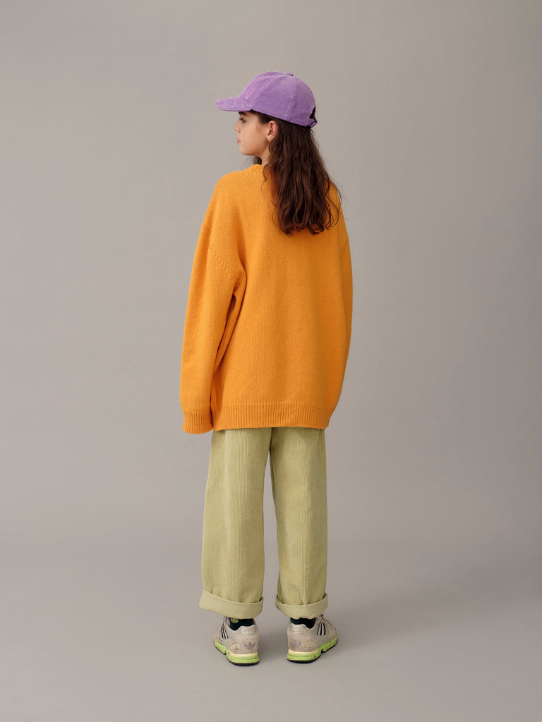 Main Story Kid's Barrel Corduroy Pant Wasabi Lime Yellow Green Trouser | BIEN BIEN bienbienshop.com