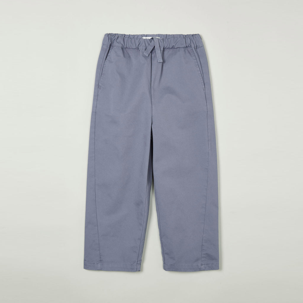 Main Story Kid's Drawstring Cotton Pant Blue Granite | BIEN BIEN bienbienshop.com