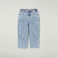 Main Story Kid's Straight Jean Cut Off Denim Fadeout Blue | BIEN BIEN