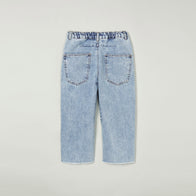Main Story Kid's Straight Jean Cut Off Denim Fadeout Blue | BIEN BIEN