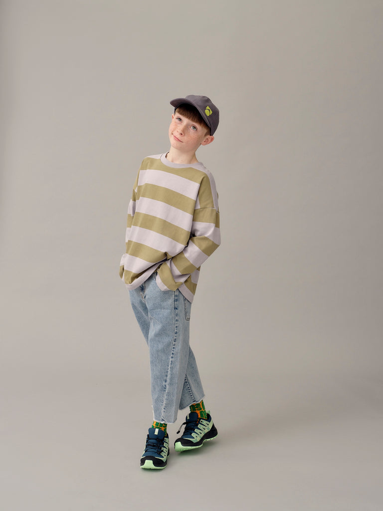 Main Story Kid's Straight Jean Cut Off Denim Fadeout Blue | BIEN BIEN