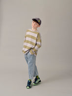 Main Story Kid's Straight Jean Cut Off Denim Fadeout Blue | BIEN BIEN