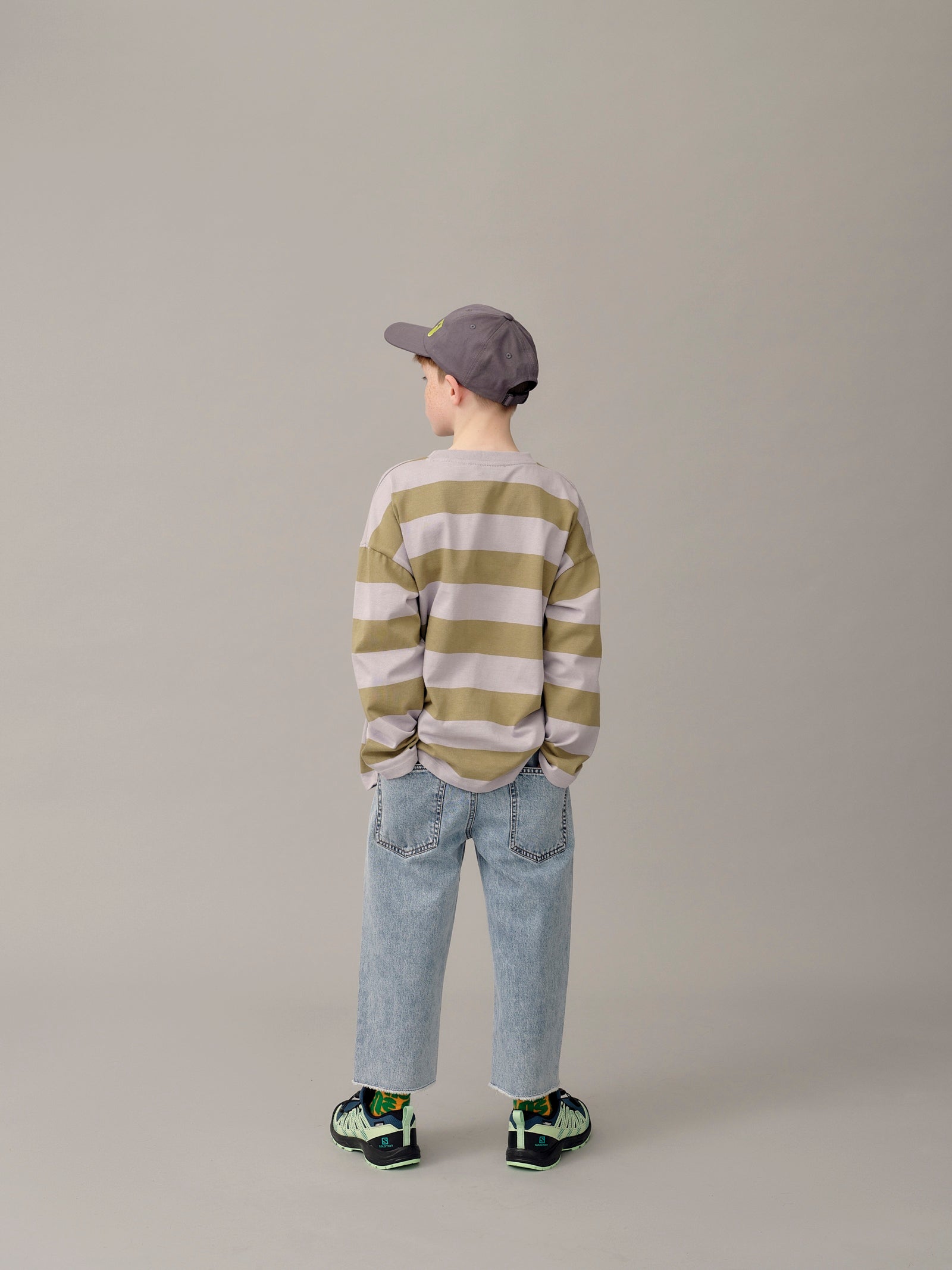 Main Story Kid's Straight Jean Cut Off Denim Fadeout Blue | BIEN BIEN
