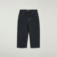 Main Story Kid's Straight Jean Cut Off Denim Washed Black | BIEN BIEN bienbienshop.com