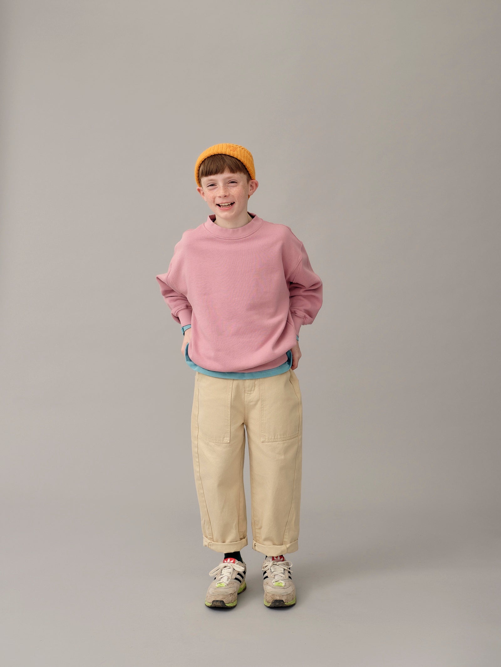 Main Story Kid's Artist Workwear Pant Pebble Ivory Off-White Trouser | BIEN BIEN bienbienshop.com