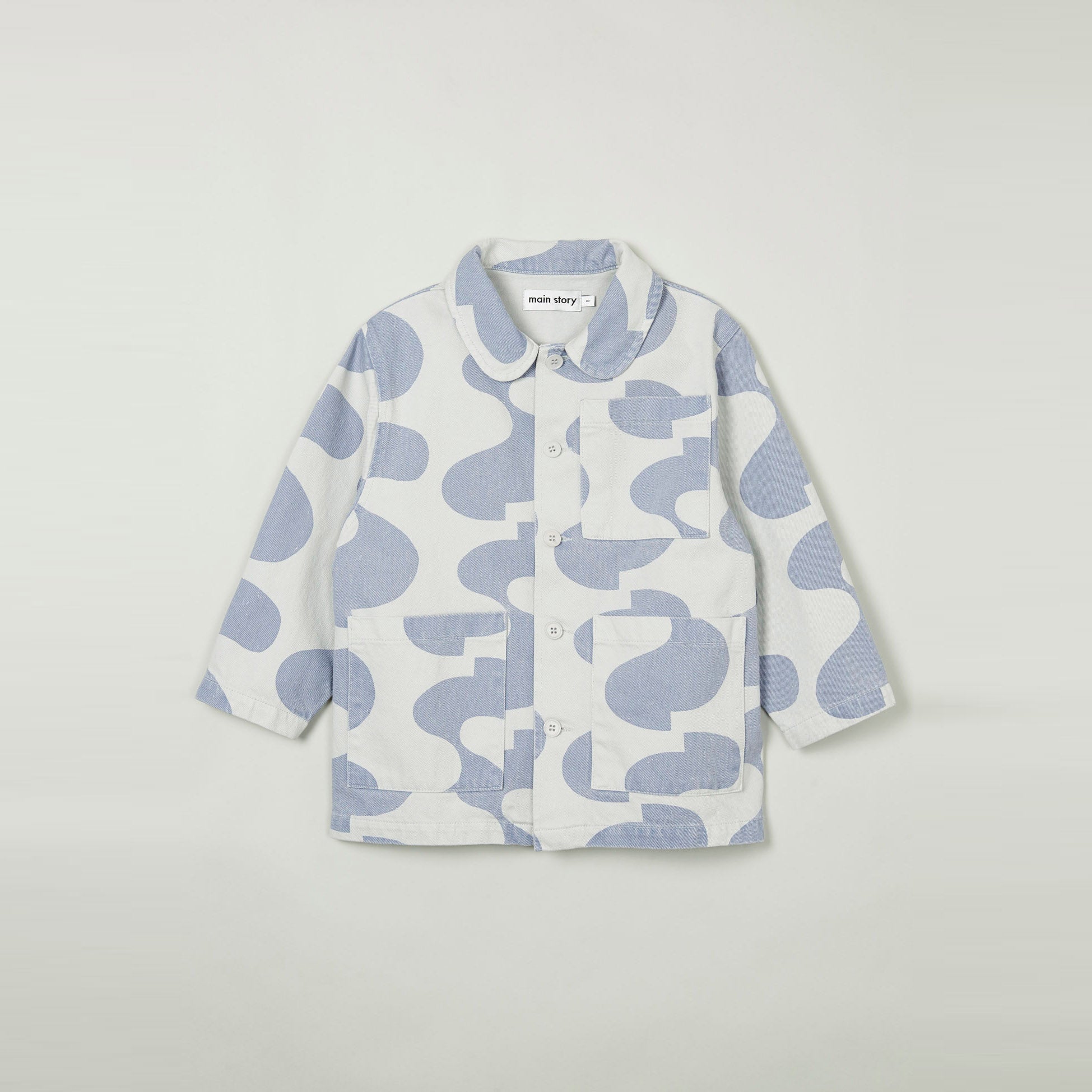 Main Story Kid's Squirrel Workwear Jacket Silver Birch SSS Print | BIEN BIEN bienbienshop.com