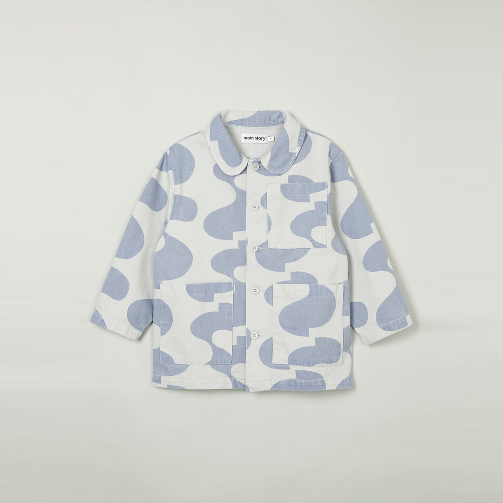 Main Story Kid's Squirrel Workwear Jacket Silver Birch SSS Print | BIEN BIEN bienbienshop.com