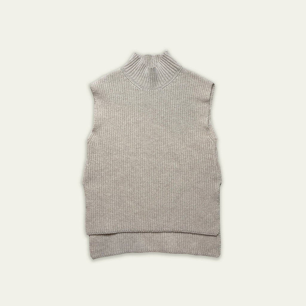 NEW Main Story UK Kids Funnel Sweater Vest Cream Marl | BIEN BIEN bienbienshop.com
