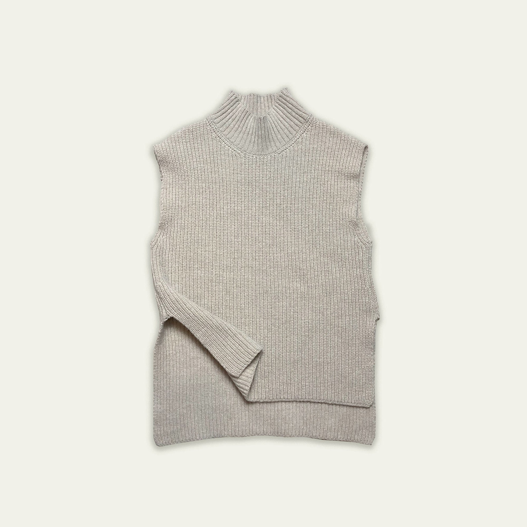 NEW Main Story UK Kids Funnel Sweater Vest Cream Marl | BIEN BIEN bienbienshop.com