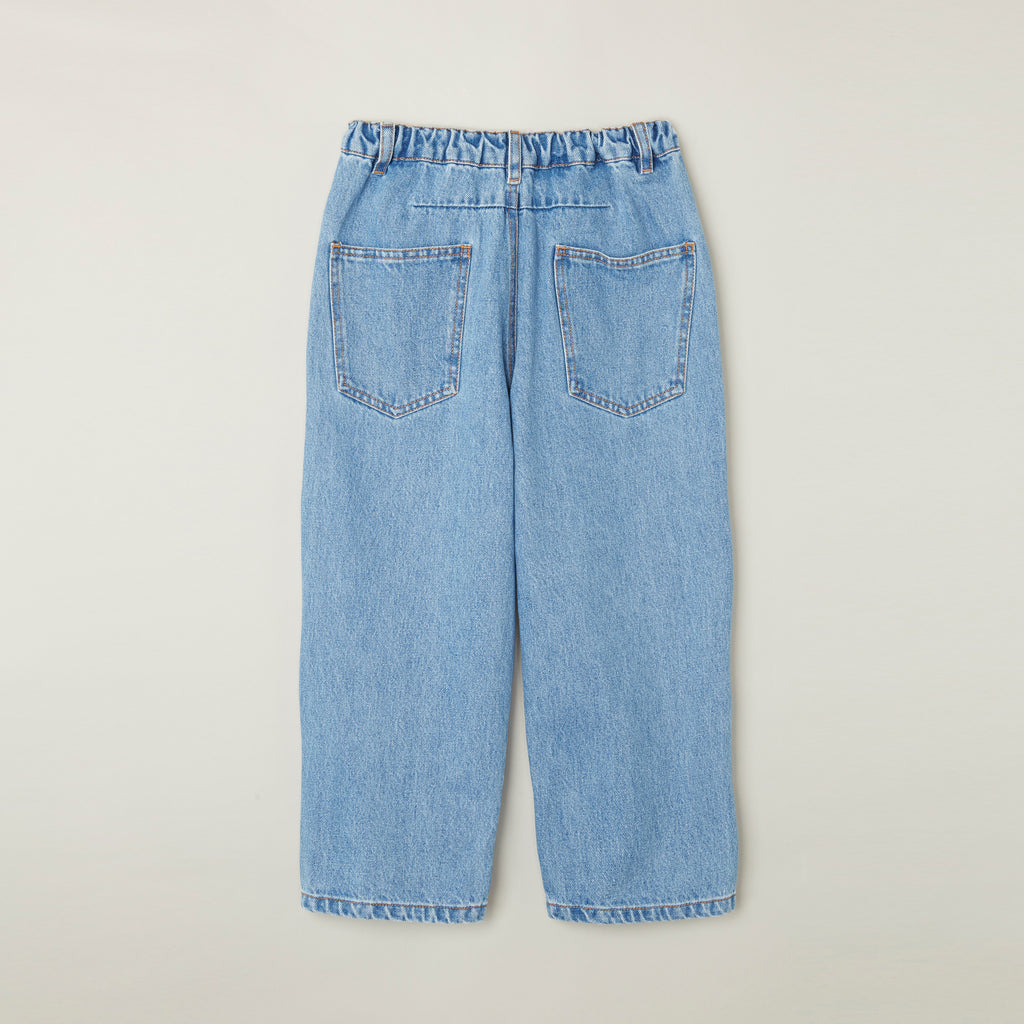 Main Story UK Kid's Loose Curved Leg Elastic Waist Jean Stonewashed Blue | BIEN BIEN bienbienshop.com