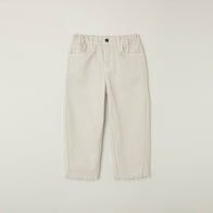 Main Story UK Kid's Cut Jean Moon | Frayed Raw Edge Elastic Pull-on Denim Off-white Stone  | BIEN BIEN bienbienshop.com