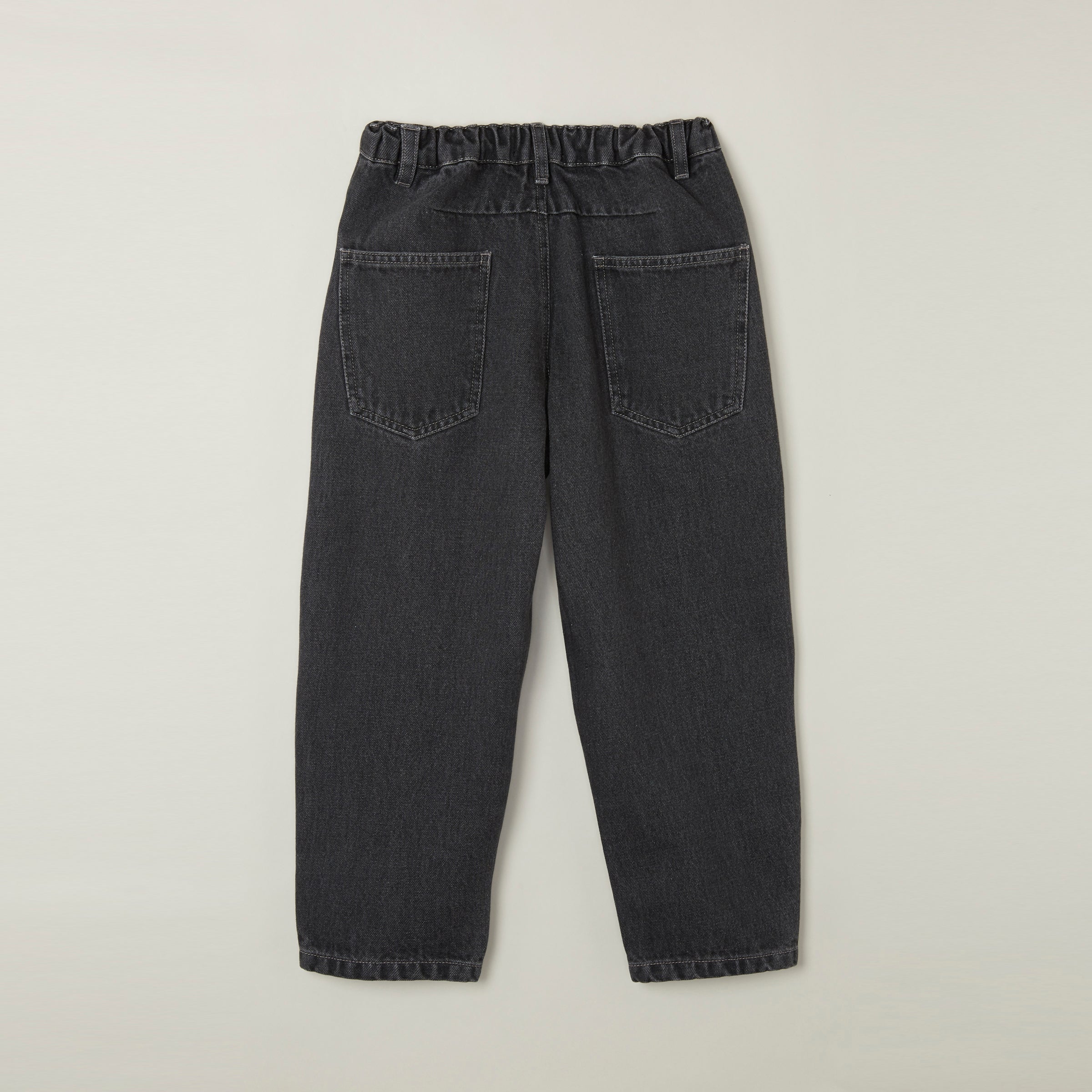 Main Story UK Kid's Relaxed Fit Pull-On Elastic Waist Jean Washed Black Denim | BIEN BIEN bienbienshop.com