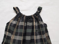 Makie Faith Kid's Sundress Green/Black Check Cotton | BIEN BIEN www.bienbienshop.com