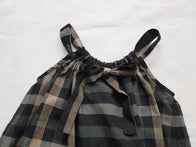 Makie Faith Kid's Sundress Green/Black Check Cotton | BIEN BIEN www.bienbienshop.com