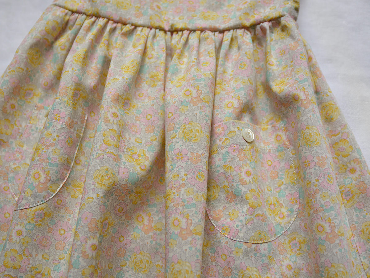 Makié Trish Baby & Kid's Dress Yellow/Pink Flower Cotton | BIEN BIEN www.bienbienshop.com