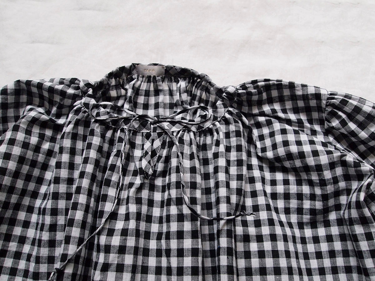 Makié Camille Kid's Cotton Dress in Black Gingham | BIEN BIEN