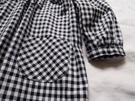 Makié Camille Kid's Cotton Dress in Black Gingham | BIEN BIEN