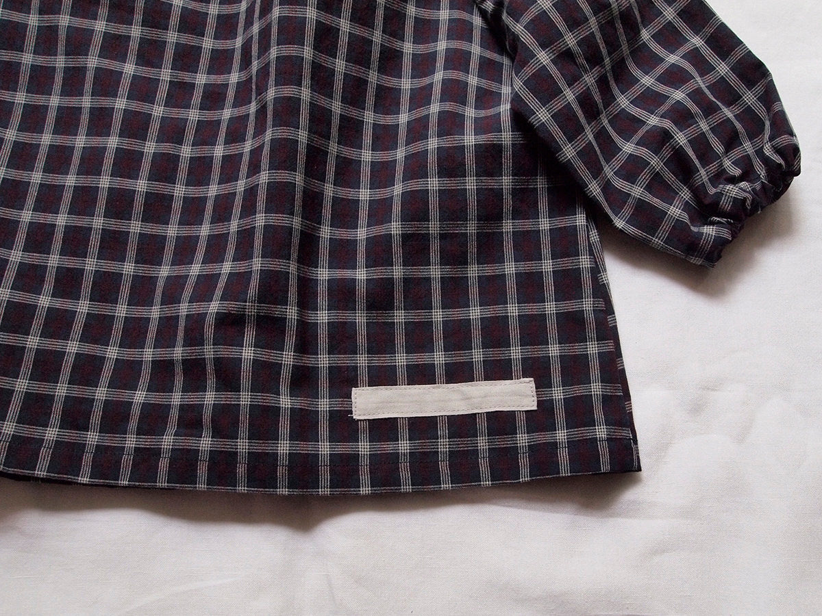 Makié Smock Kid's Cotton Top in Burgundy Plaid | BIEN BIEN