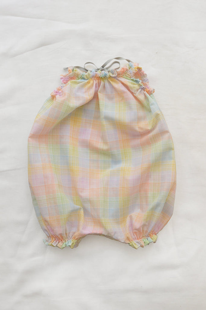 Makié Celina Baby Balloon Romper Rainbow Check Cotton | BIEN BIEN www.bienbienshop.com