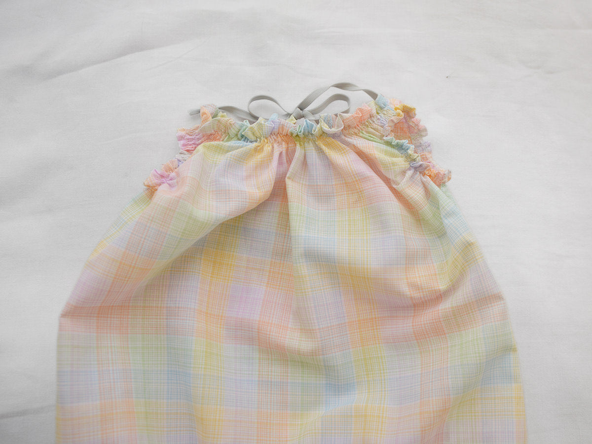 Makié Celina Baby Balloon Romper Rainbow Check Cotton | BIEN BIEN www.bienbienshop.com