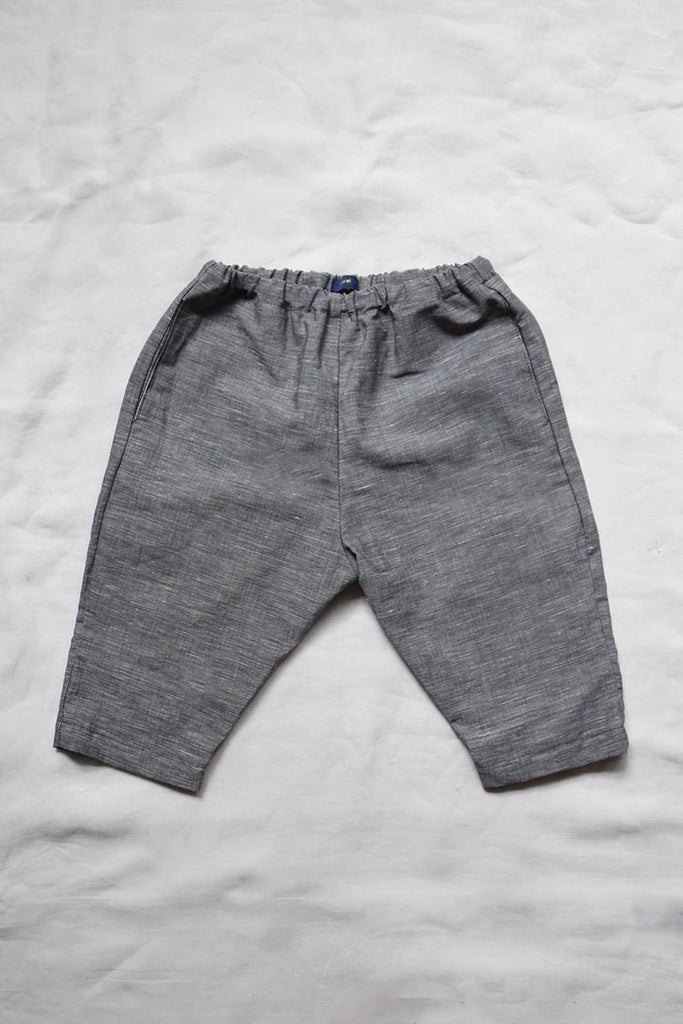 Makié Jimmy Baby & Kid's Pants Chambray Blue Linen/Cotton | BIEN BIEN www.bienbienshop.com