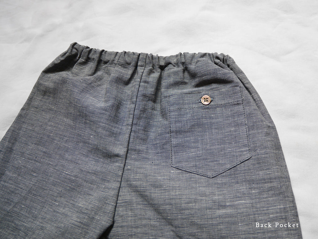 Makié Jimmy Baby & Kid's Pants Chambray Blue Linen/Cotton | BIEN BIEN www.bienbienshop.com