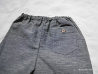 Makié Jimmy Baby & Kid's Pants Chambray Blue Linen/Cotton | BIEN BIEN www.bienbienshop.com