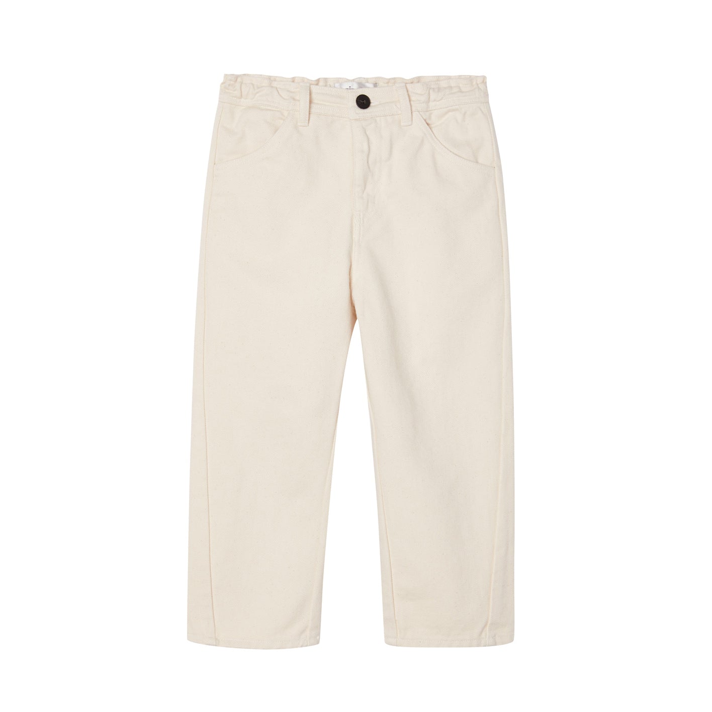 Main Story Kid's Barrel Leg Twisted Seam Denim Jean Ecru Ivory NEW Bien Bien