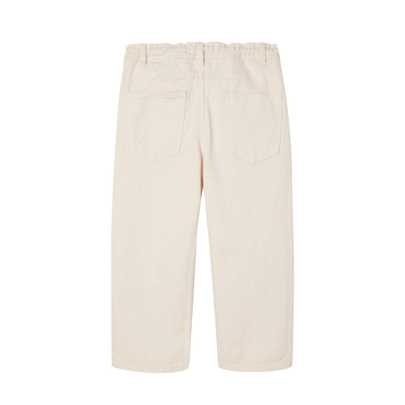 Main Story Kid's Barrel Leg Twisted Seam Denim Jean Ecru Ivory NEW Bien Bien